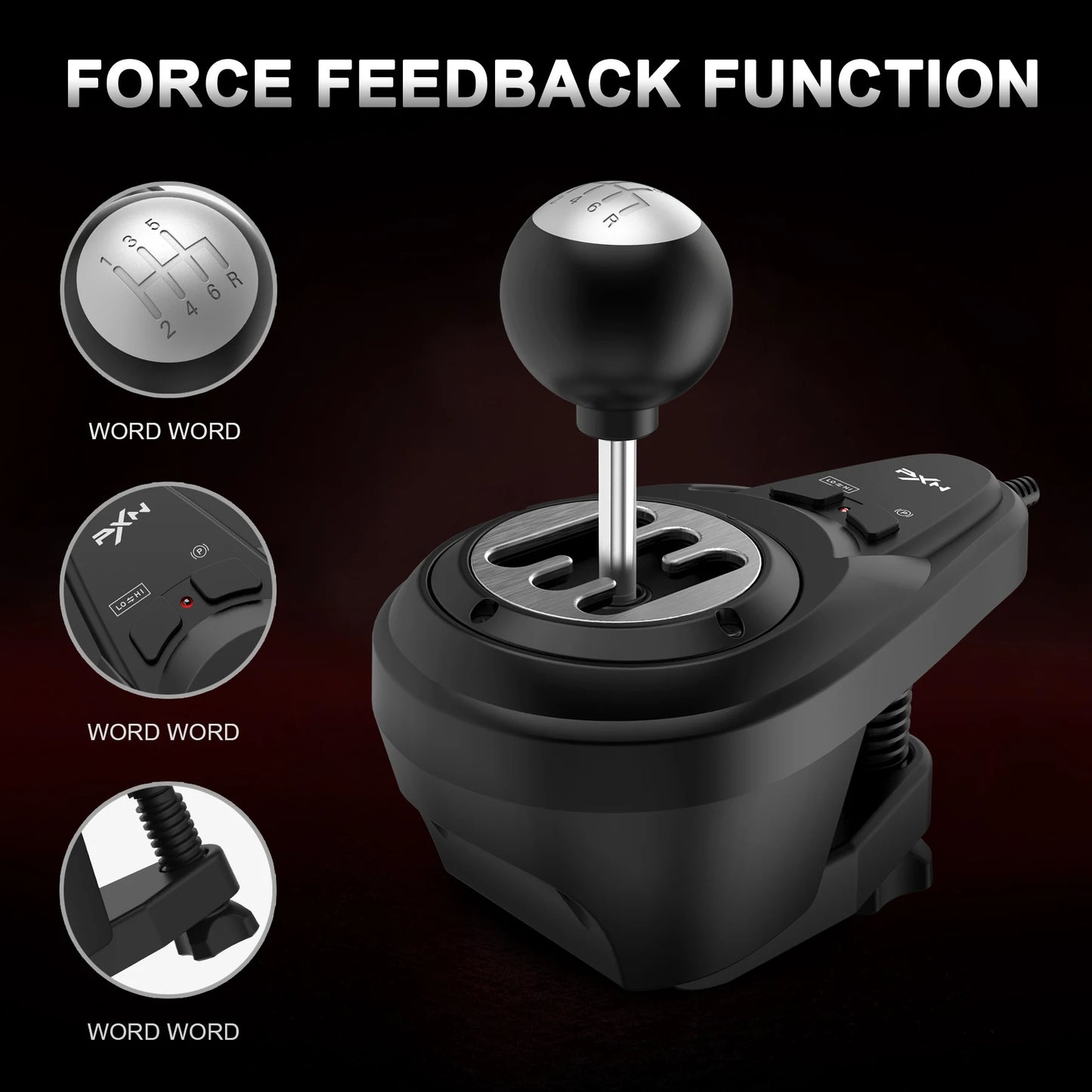 3-in-1 Racing Wheel with Force Feedback