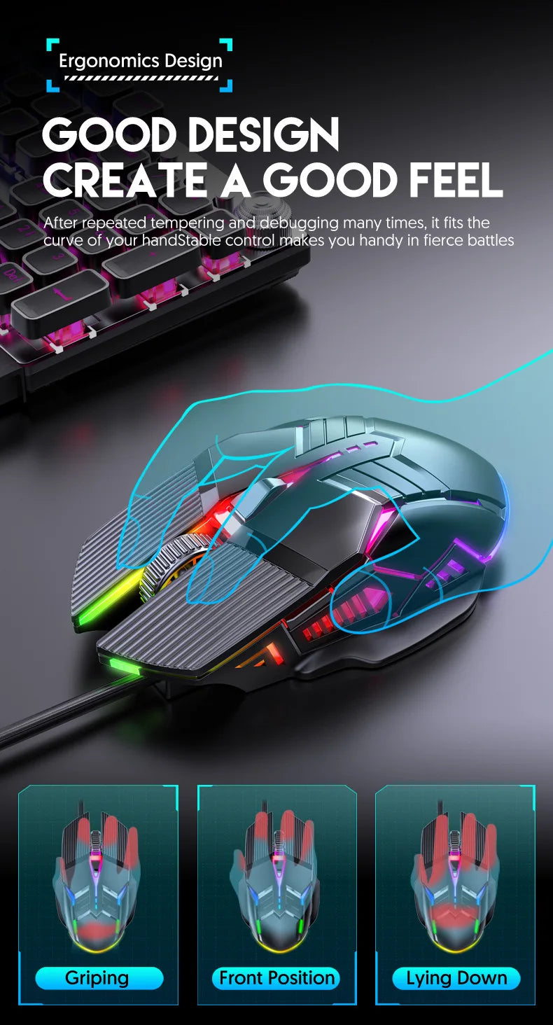 Ergonomic RGB Gaming Mouse