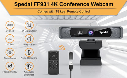Webcam 4K Ultra HD 