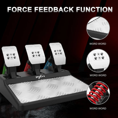 3-in-1 Racing Wheel with Force Feedback