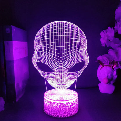 3D Alien Illusion Night Light