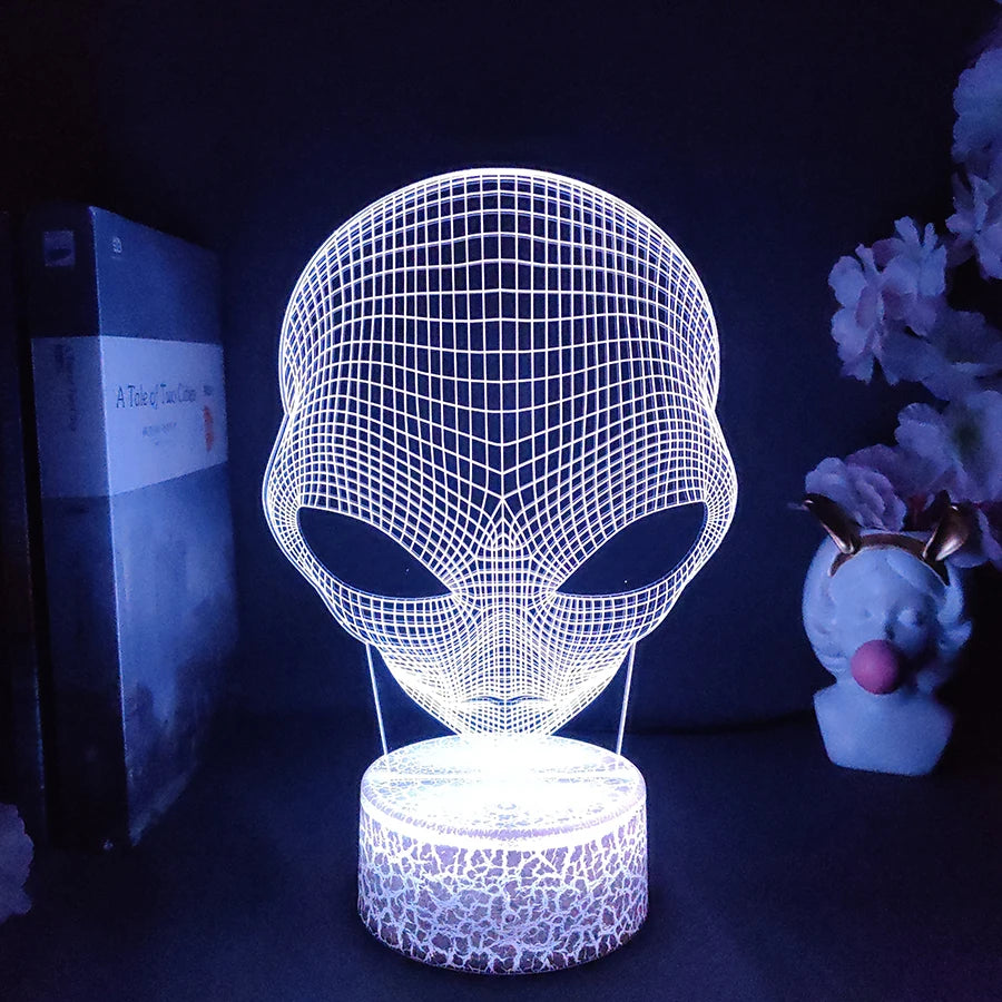 3D Alien Illusion Night Light