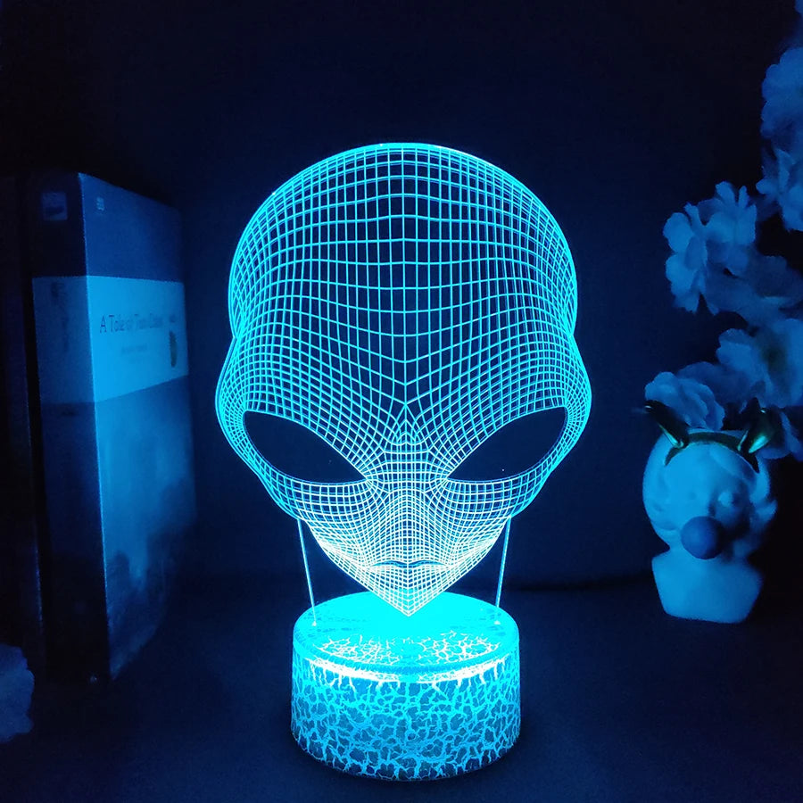 3D Alien Illusion Night Light