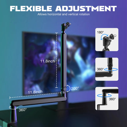 Adjustable Low-Profile Microphone Boom Arm