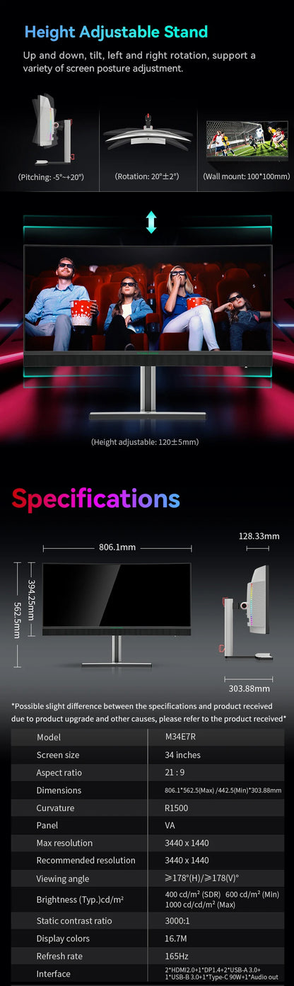 TITAN ARMY  – 34” Mini LED