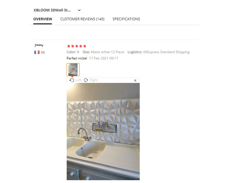 3D Wall Panel – 30x30cm