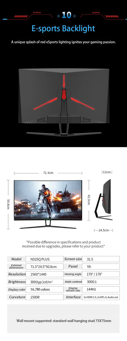 TITAN ARMY 32” Curved