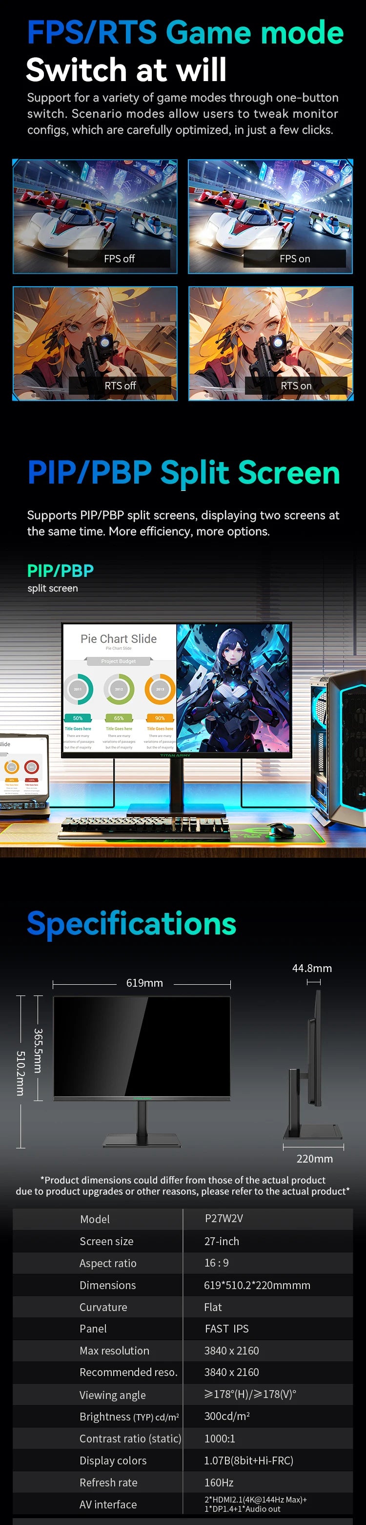 TITAN ARMY 27” UltraPixel 4K