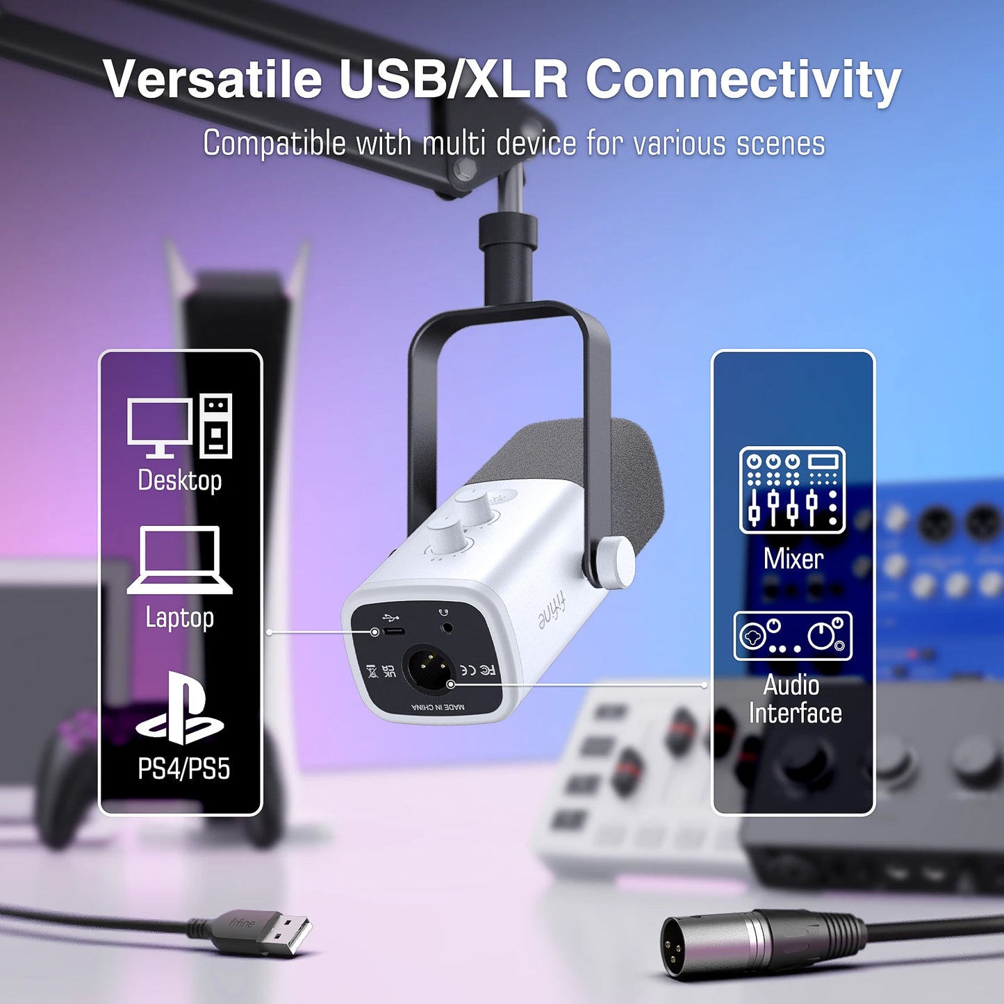 RGB USB/XLR Gaming Microphone Kit